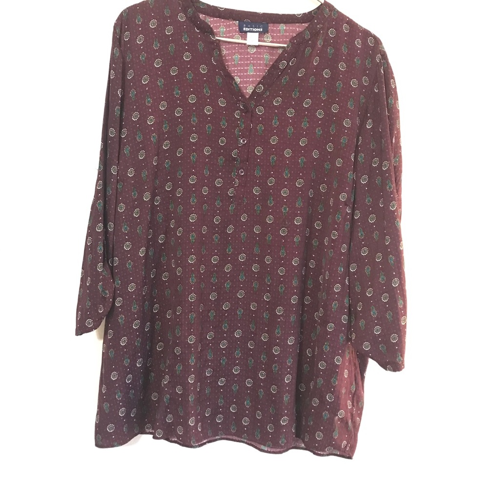 Basic editions long sleeve top XXL